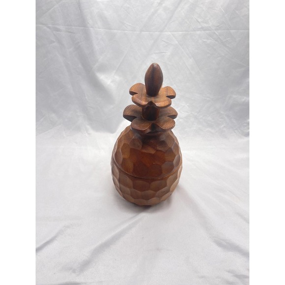 VTG carved wood pineapple - Picture 5 of 12